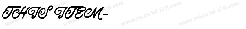 THIS ITEM字体转换
